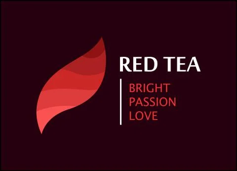 Red Tea, Leaf of Carcade hibiscus. Vector Logo Design Illustrazione stock