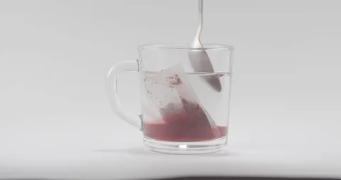 Red Tea with spoon Stock-Footage 113692866