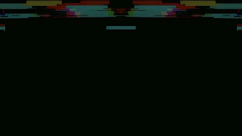 Red Teal Digital Glitch Bars With Signal Interference on Black Background 스톡 동영상 343463218