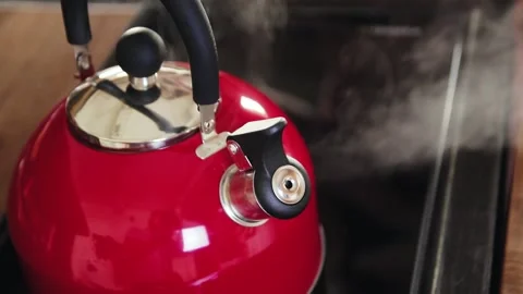 Red teapot Stock Footage 133628518