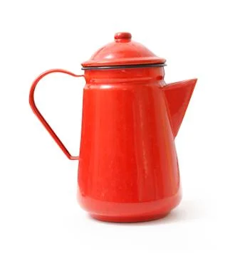 Red teapot Stock Photos
