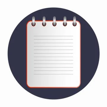 Red tear-off notepad on rings Stock Illustration