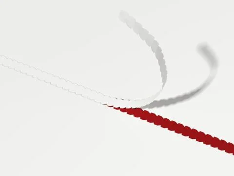 Red tear strip. 3d rendering イラスト素材
