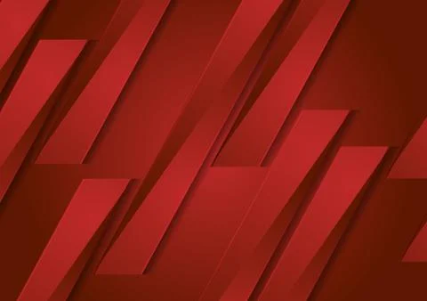 Red tech abstract geometric background Stock Illustration