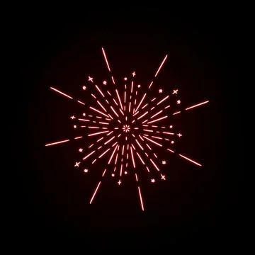 Red techno style vector explosion Stock Illustration