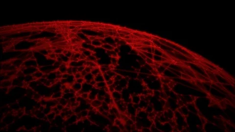 Red Technology Abstract Geometric Background Видео 127693791