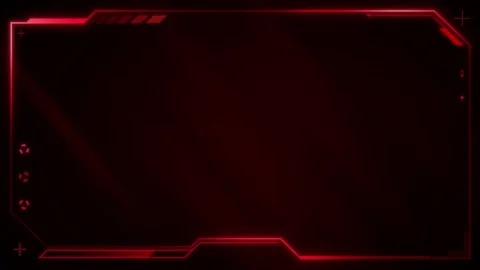 Red technology frame. Cyber ??techno board frame. Red technology background.. 库存影片 344285365