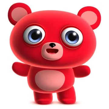 Red teddy bear Stock-Illustration