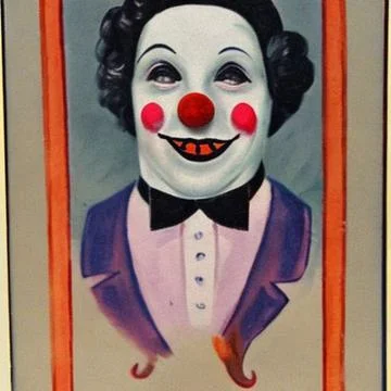 Red Teeth Clown Ilustração Stock