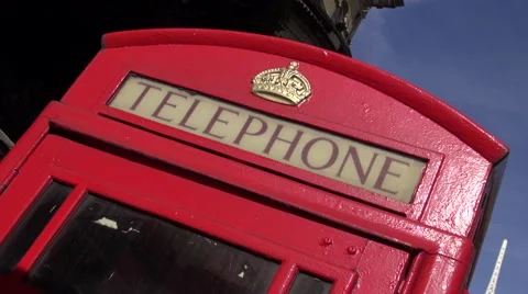 Red Telephone box Stock Footage 48971375