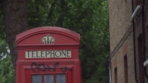 Red Telephone Box Stock Footage 93208896