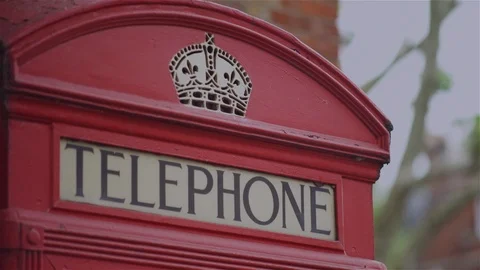 Red Telephone Box Stock Footage 93208908
