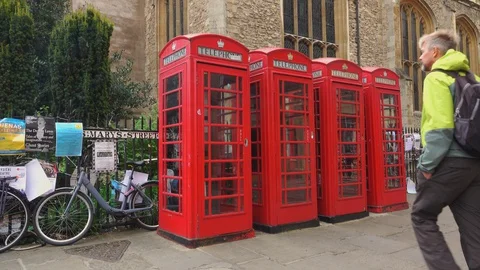 Red telephone box Stock-Footage 127761319