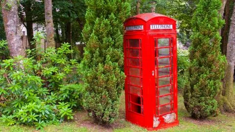 Red telephone box  Stock Photos