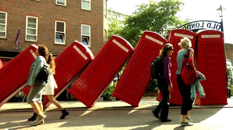 RED TELEPHONE BOX TIME LAPSE 1 Stock Footage 38262196