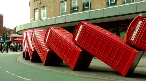 RED TELEPHONE BOX TIME LAPSE 4 Stock Footage 38265179