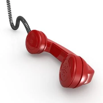 Red telephone receiver Stock-Illustration