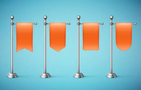 Red template flags Illustrazione stock