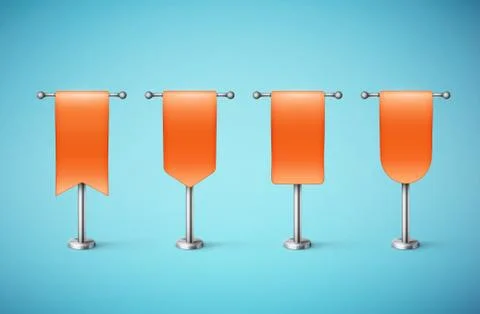 Red template flags Illustration