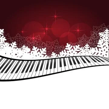 Red template with piano Stock-Illustration