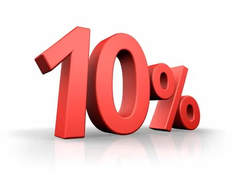 Red ten percent 库存插图