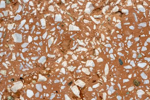 Red terrazzo flooring for background patterns and designs Stock Photos