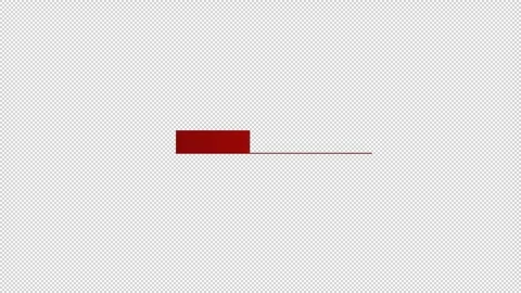 Red text bar background blank animation,alpha channel Video stock 244652479