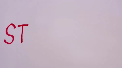 Red text creative in stop motion VDO. Stock Footage 130257616