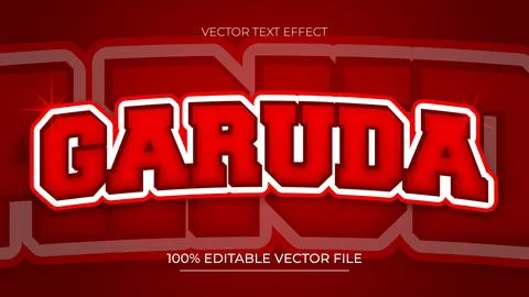 Red text effect editable Futuristic Neon text style Stock Illustration