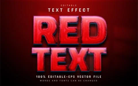 Red text effect editable Stock Illustration