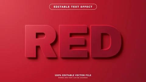Red text effect template design use for business brand and logo Stock Illustration