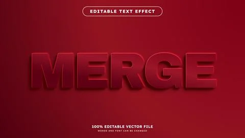 Red text effect template design with red background use for business brand .. Stock Illustration