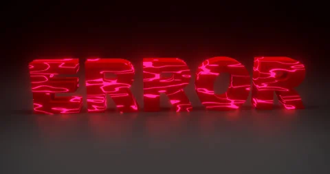 Red text "ERROR" with an animated texture Stock Footage 256174327