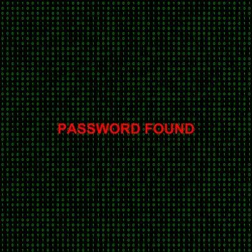 Red text password found on background of hundreds of zeros and ones ideal f.. Illustrazione stock