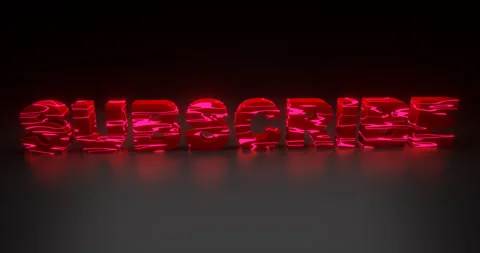 Red text "SUBSCRIBE" with an animated texture Stock Footage 255904282