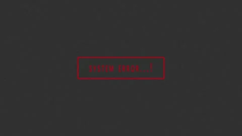 Red Text System Error Message Inside a Red Rectangle on a Dark Textured Bac.. Stock Footage 321453552