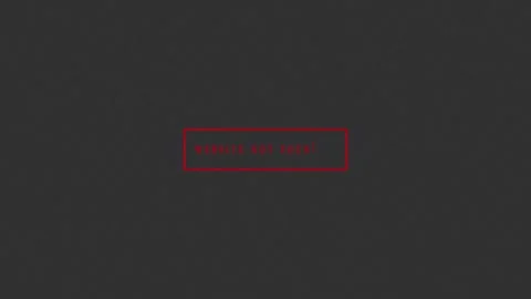 Red Text Website Not Found Message Inside a Red Rectangle on a Dark Texture.. Stock Footage 321453561