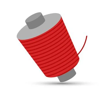 Red Textile Bobbin Stock Illustration