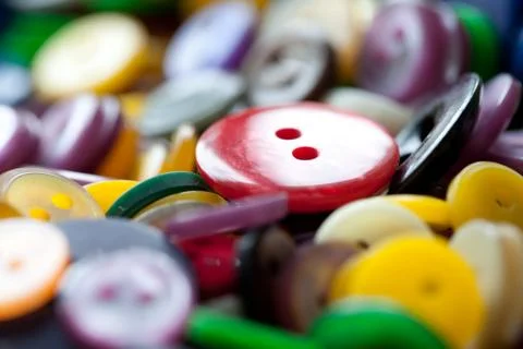 Red textile button Stock Photos