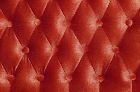 Red textile capitone background texture 写真素材