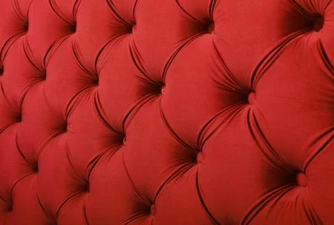Red textile capitone background texture Stockfoto's