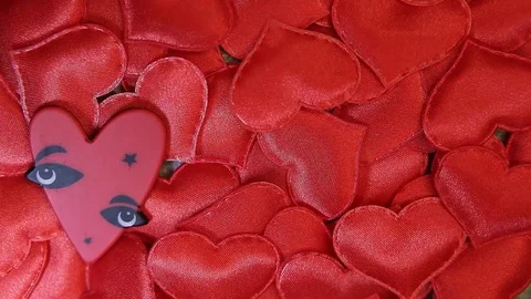 Red textile heart flash light hd footage Stock Footage 123284644