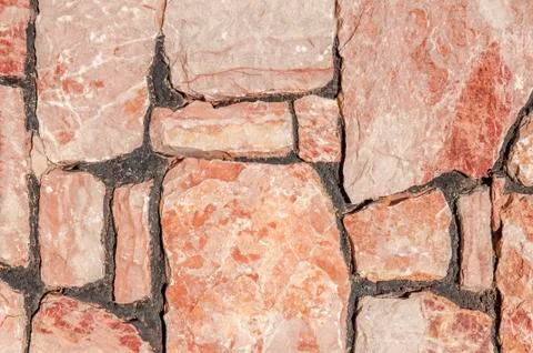 Red texture marble stone wall like wallpaper or natural design Stock Photos