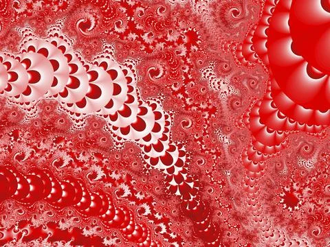 Red textured abstract structure 3D rendering for printing and textile design, Stock Illustration