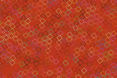 Red textured background with geometric square patterns Stock Illustration