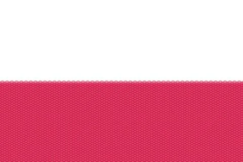 Red Textured Background with Scalloped Edge and Polka Dot Pattern Stock Illustration