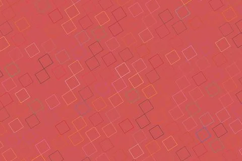 Red textured background with square outline pattern Stock Illustration