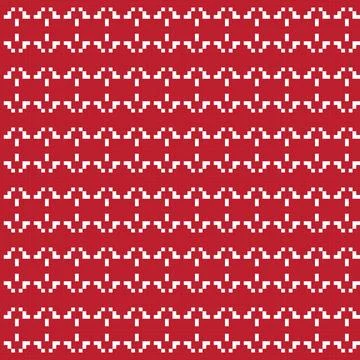 Red Textured Fair Isle Seamless Pattern Design 스톡 일러스트