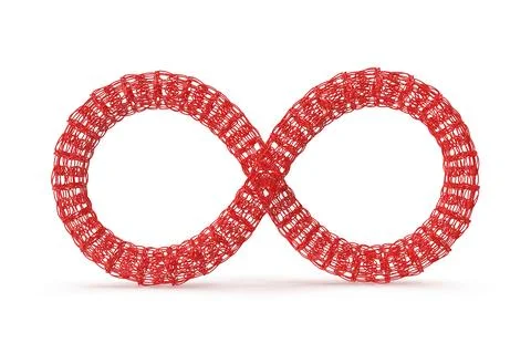 Red Textured Infinity Symbol Stock Illustration
