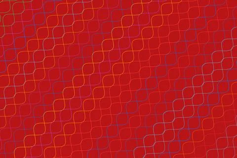 Red textured pattern with hexagon shapes and lines Illustrazione stock